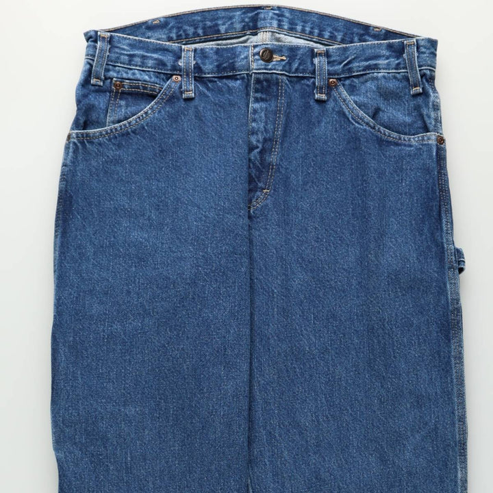 Dickies denim painter pants for men, equivalent to W33 unclear blue type Vintage Second Hand