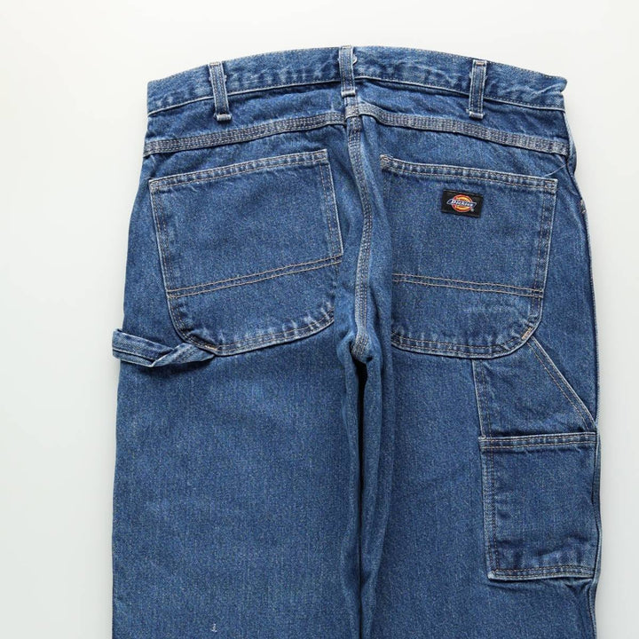 Dickies denim painter pants for men, equivalent to W33 unclear blue type Vintage Second Hand
