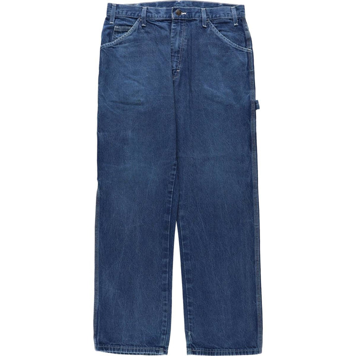 Dickies denim painter pants for men, equivalent to W34 cotton blue type Vintage Second Hand