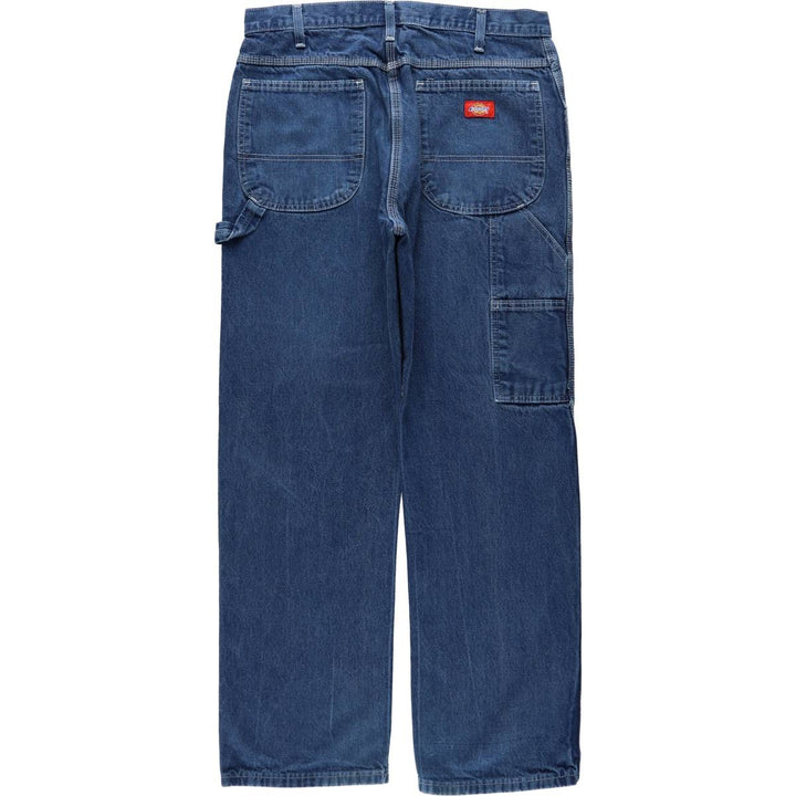 Dickies denim painter pants for men, equivalent to W34 cotton blue type Vintage Second Hand