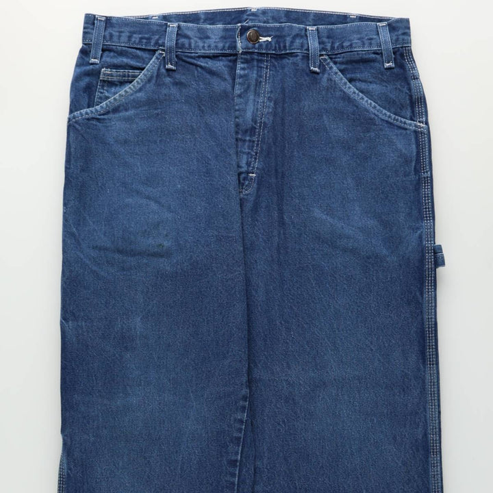 Dickies denim painter pants for men, equivalent to W34 cotton blue type Vintage Second Hand