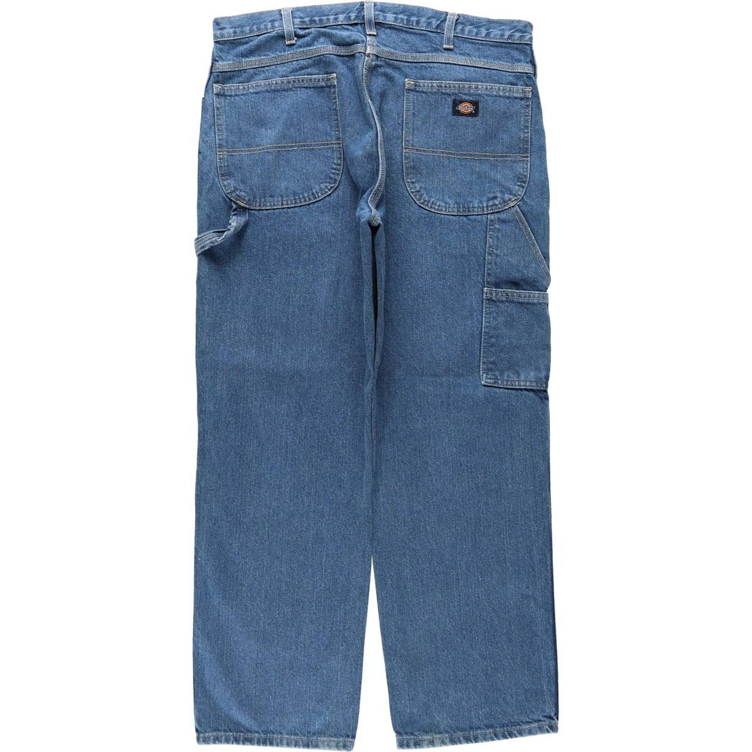 Dickies denim painter pants for men, equivalent to W38 cotton blue type Vintage Second Hand