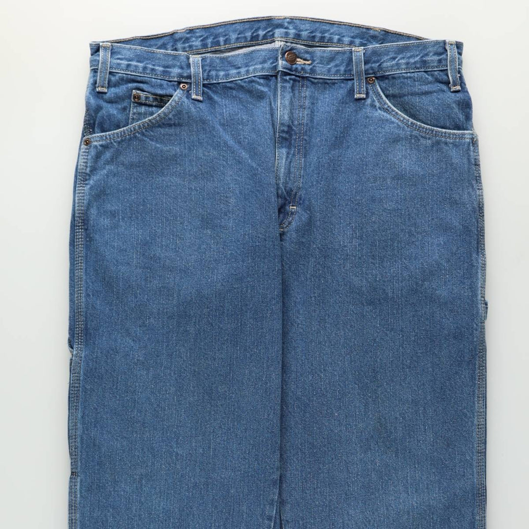 Dickies denim painter pants for men, equivalent to W38 cotton blue type Vintage Second Hand