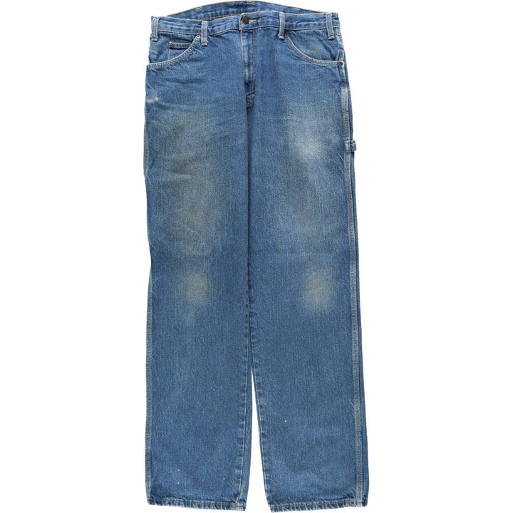 Dickies denim painter pants for men, equivalent to W35 cotton blue type Vintage Second Hand