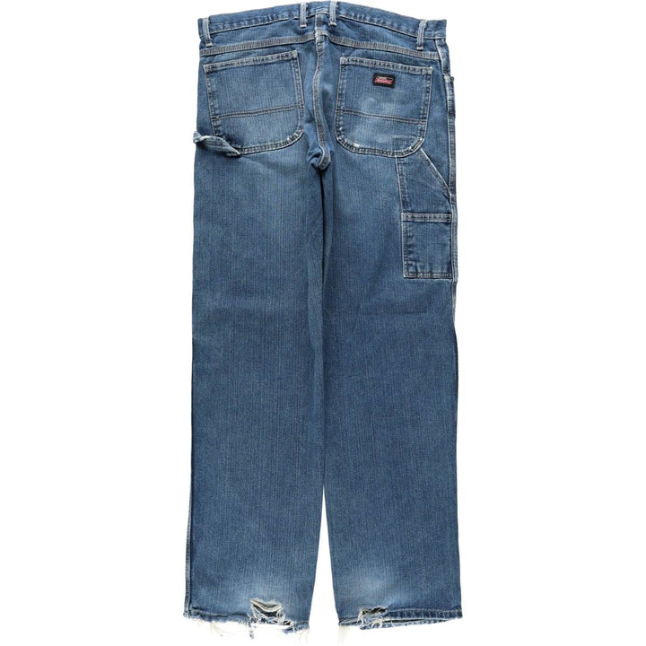Dickies denim painter pants for men, equivalent to W37 cotton blue type Vintage Second Hand