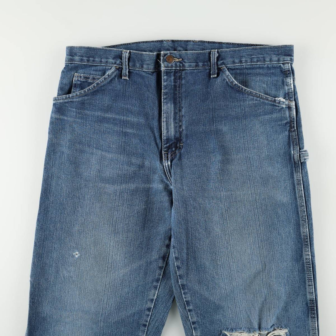 Dickies denim painter pants for men, equivalent to W37 cotton blue type Vintage Second Hand