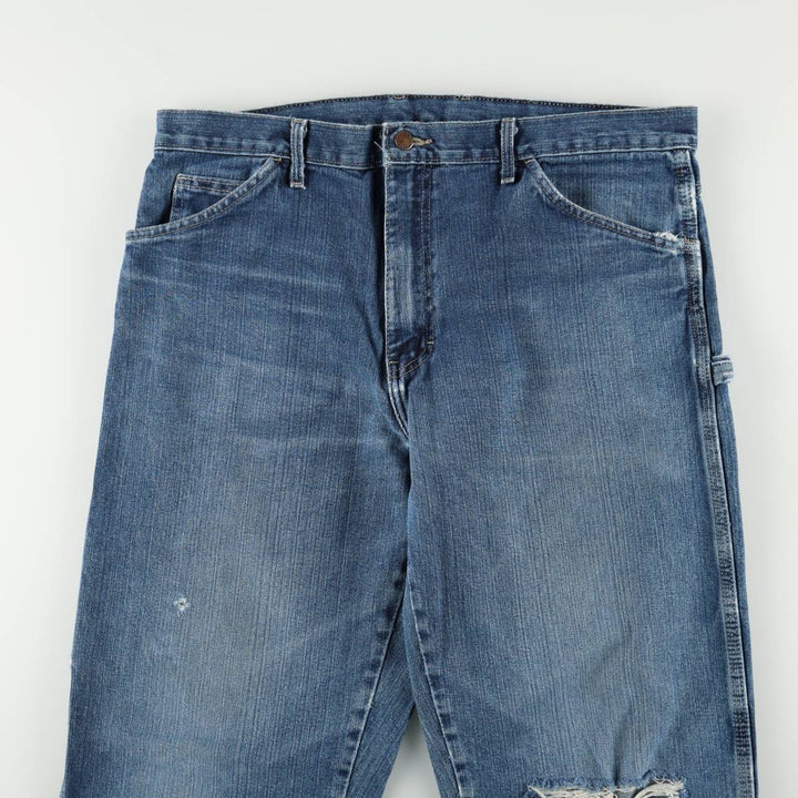 Dickies denim painter pants for men, equivalent to W37 cotton blue type Vintage Second Hand