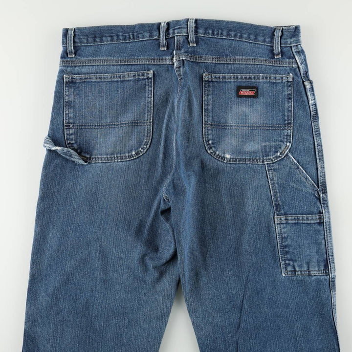 Dickies denim painter pants for men, equivalent to W37 cotton blue type Vintage Second Hand