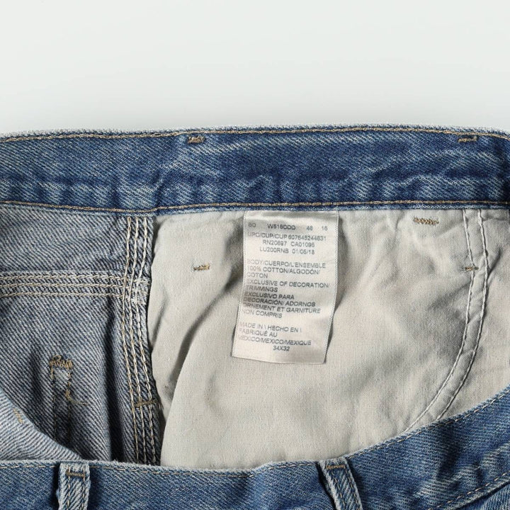 Dickies denim painter pants for men, equivalent to W35 cotton blue type Vintage Second Hand
