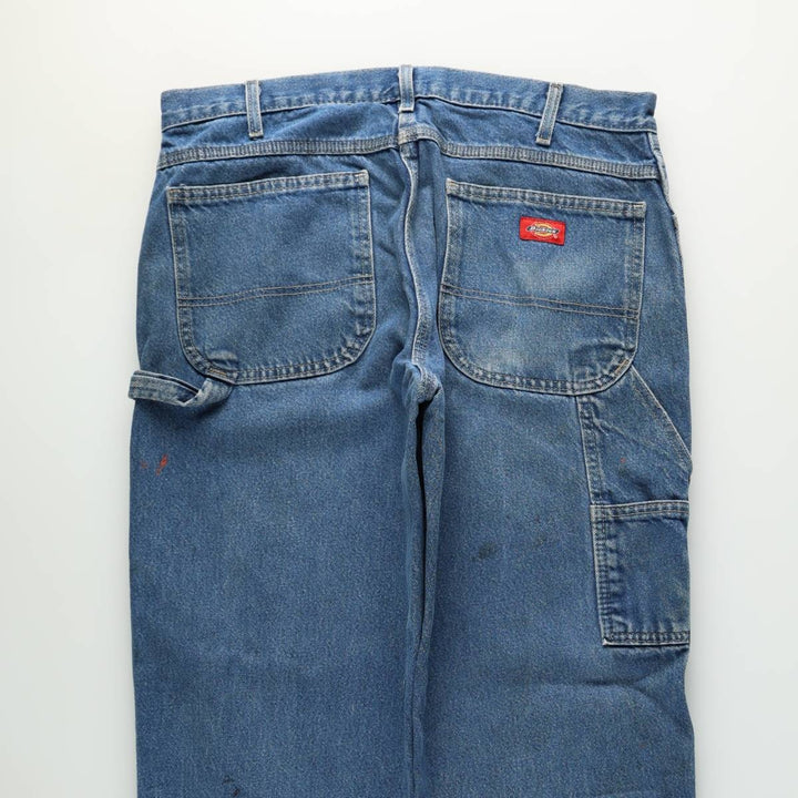 Dickies denim painter pants for men, equivalent to W35 cotton blue type Vintage Second Hand