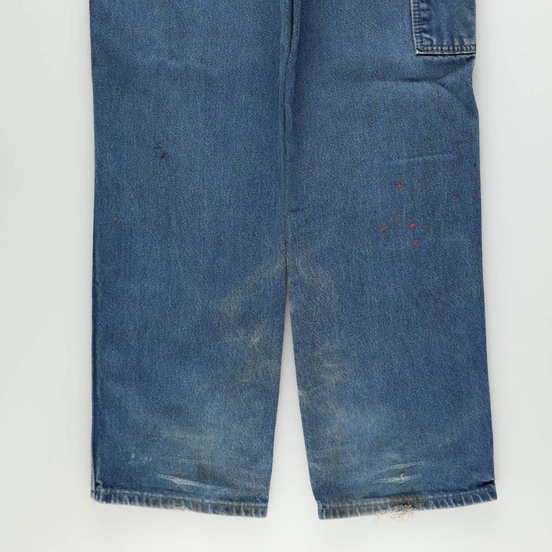 Dickies denim painter pants for men, equivalent to W35 cotton blue type Vintage Second Hand