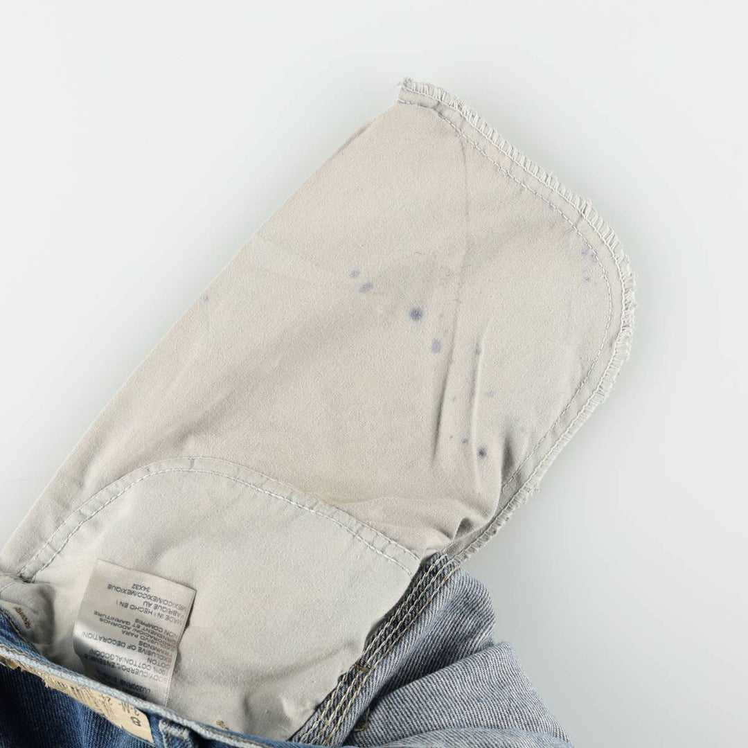 Dickies denim painter pants for men, equivalent to W35 cotton blue type Vintage Second Hand