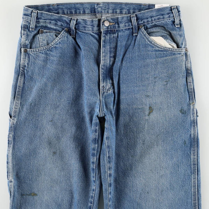 Dickies denim painter pants for men, equivalent to W35 cotton blue type Vintage Second Hand