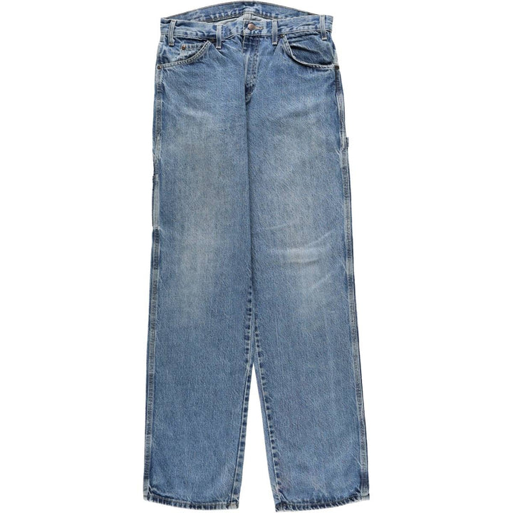 Dickies denim painter pants for men, equivalent to W32 cotton blue type Vintage Second Hand