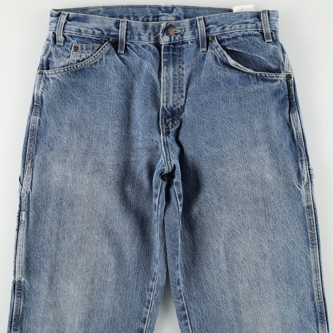 Dickies denim painter pants for men, equivalent to W32 cotton blue type Vintage Second Hand