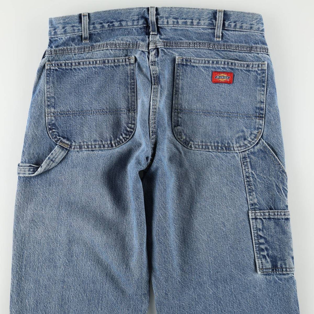 Dickies denim painter pants for men, equivalent to W32 cotton blue type Vintage Second Hand
