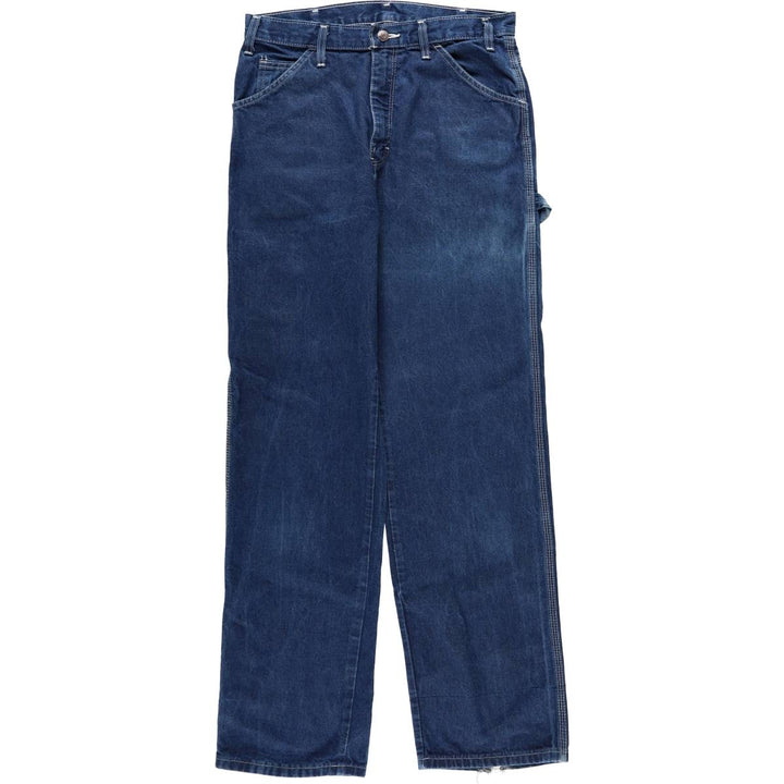 Dickies denim painter pants for men, equivalent to W31 unclear blue type Vintage Second Hand