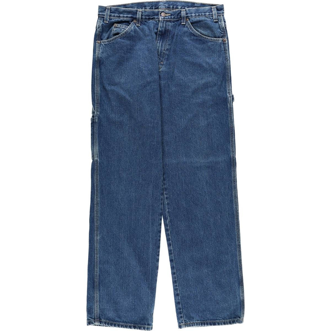 Dickies denim painter pants for men, equivalent to W34 cotton blue type Vintage Second Hand