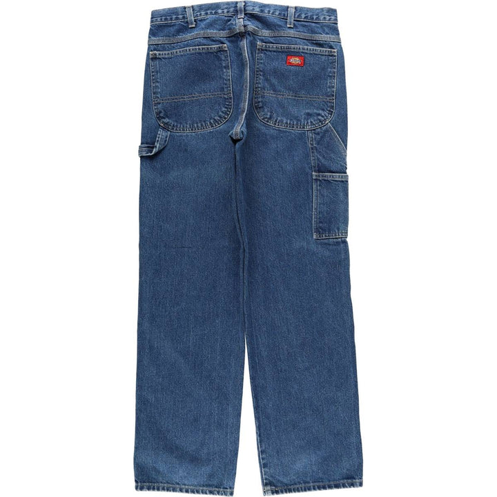 Dickies denim painter pants for men, equivalent to W34 cotton blue type Vintage Second Hand