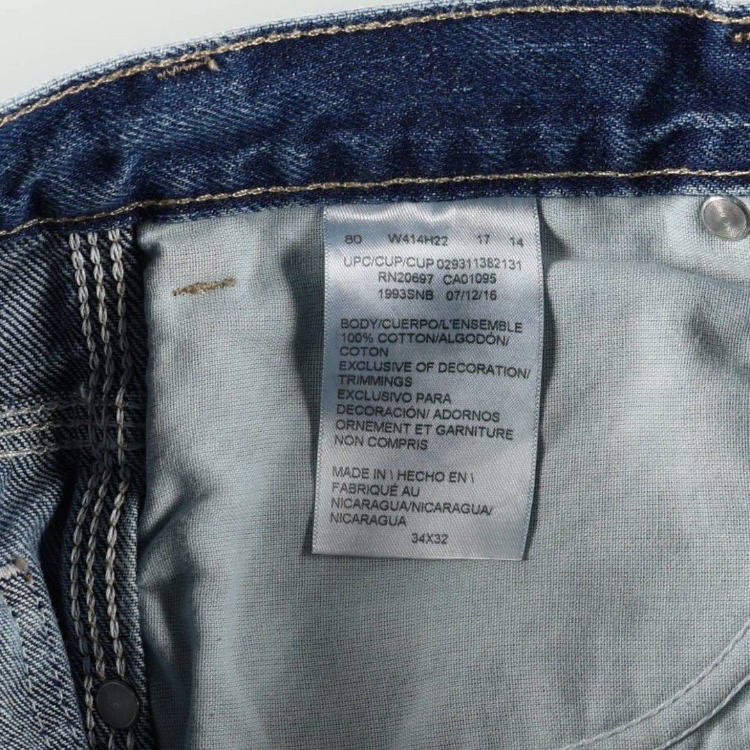 Dickies denim painter pants for men, equivalent to W34 cotton blue type Vintage Second Hand