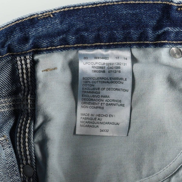 Dickies denim painter pants for men, equivalent to W34 cotton blue type Vintage Second Hand
