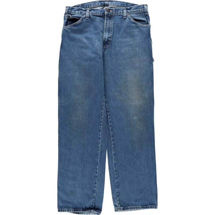 Dickies denim painter pants for men, equivalent to W35 cotton blue type Vintage Second Hand