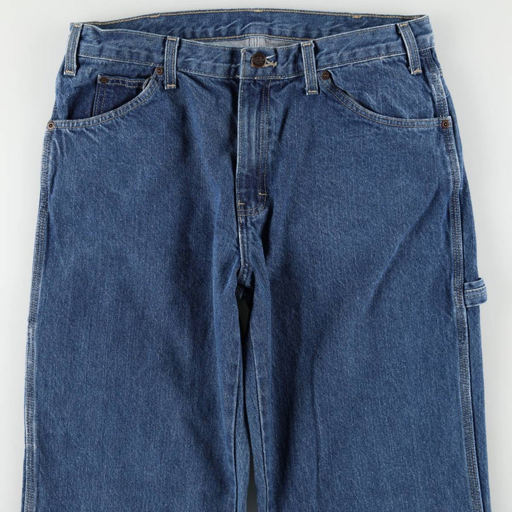 Dickies denim painter pants for men, equivalent to W34 cotton blue type Vintage Second Hand