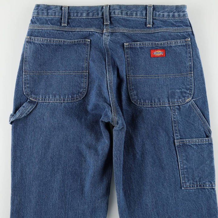 Dickies denim painter pants for men, equivalent to W34 cotton blue type Vintage Second Hand
