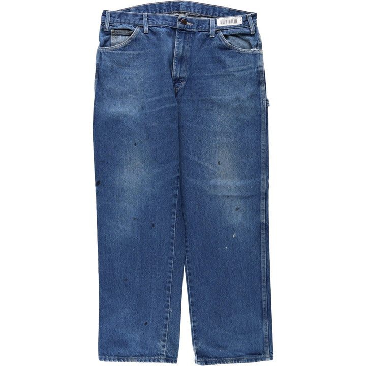 Dickies denim painter pants for men, equivalent to W37 cotton blue type Vintage Second Hand