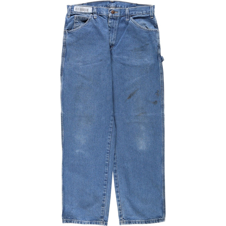 Dickies denim painter pants for men, equivalent to W32 cotton blue type Vintage Second Hand