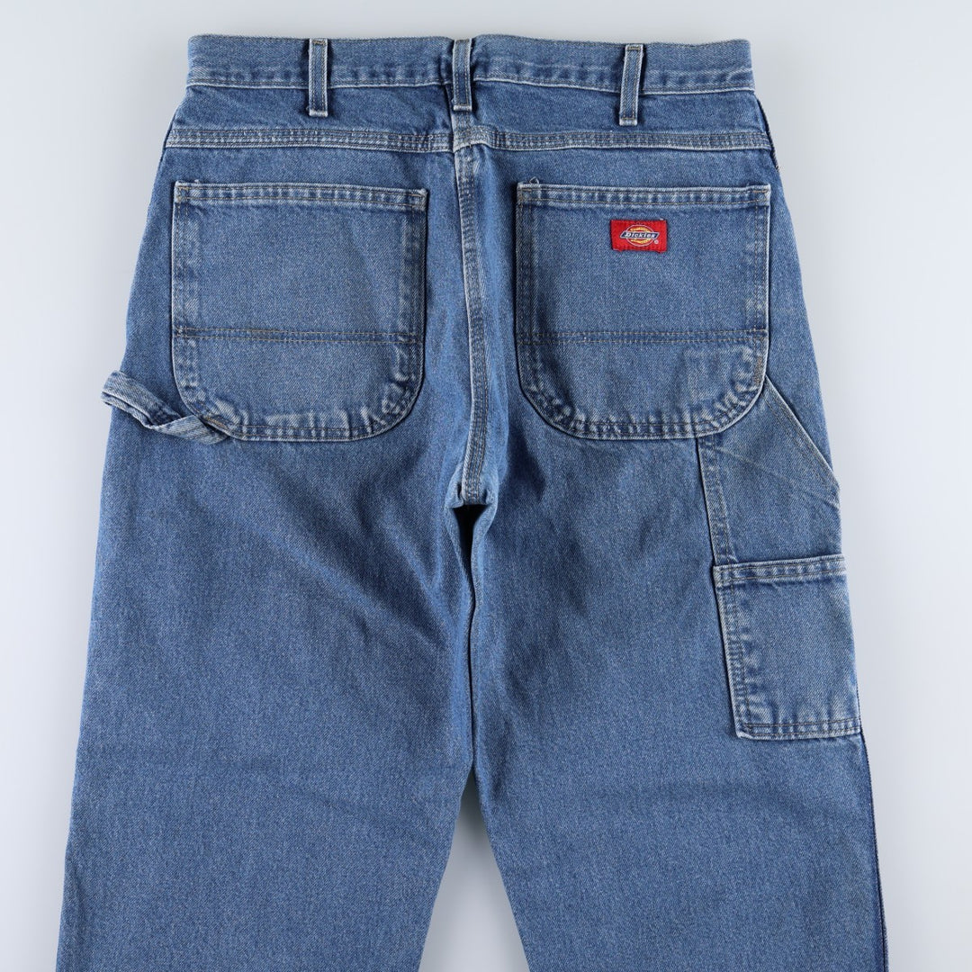 Dickies denim painter pants for men, equivalent to W32 cotton blue type Vintage Second Hand