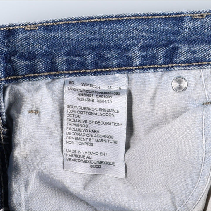 Dickies denim painter pants for men, equivalent to W37 cotton blue type Vintage Second Hand