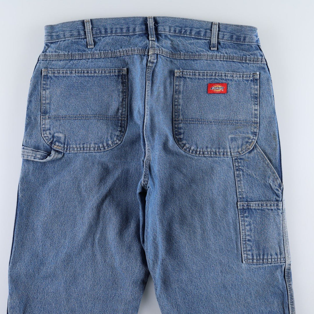 Dickies denim painter pants for men, equivalent to W37 cotton blue type Vintage Second Hand