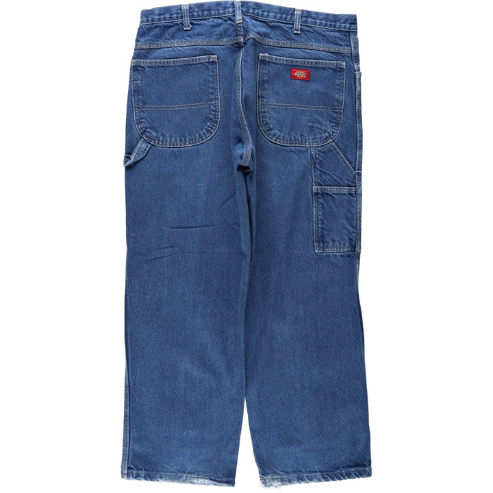 Dickies denim painter pants for men, equivalent to W37 cotton blue type Vintage Second Hand