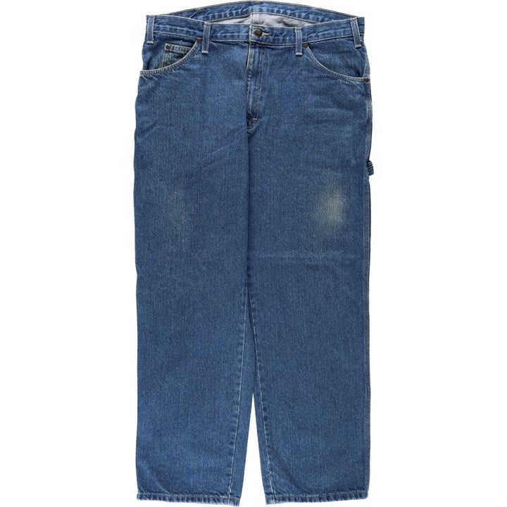 Dickies denim painter pants for men, equivalent to W38 cotton blue type Vintage Second Hand