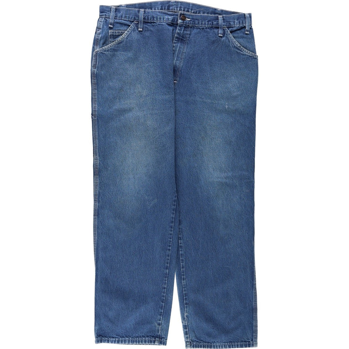 Dickies denim painter pants for men, equivalent to W37 unclear blue type Vintage Second Hand