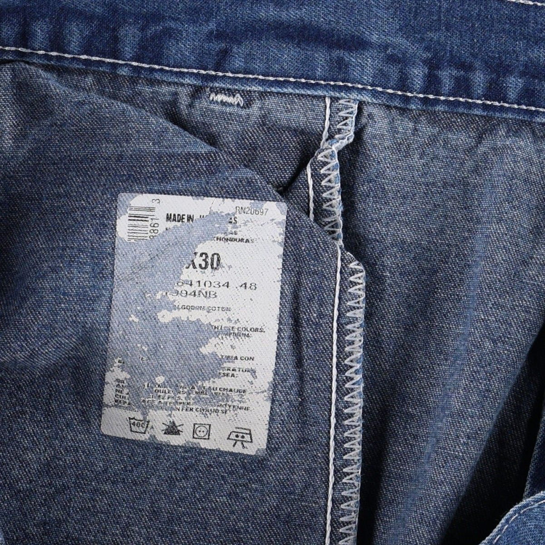Dickies denim painter pants for men, equivalent to W37 unclear blue type Vintage Second Hand