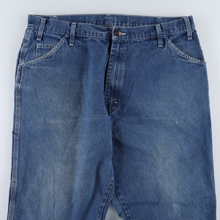 Dickies denim painter pants for men, equivalent to W37 unclear blue type Vintage Second Hand