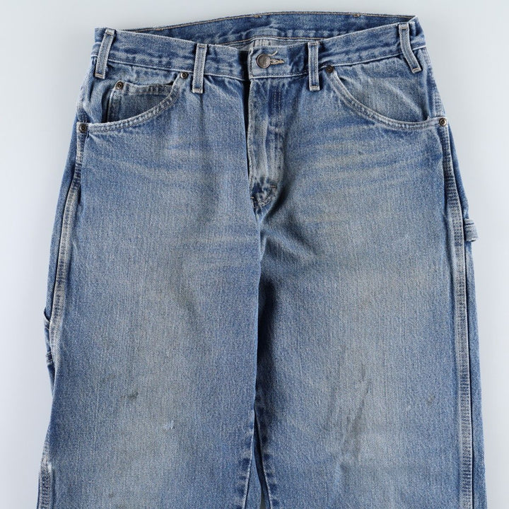 Dickies Relaxed Fit Denim Painter Pants, Men's Size W32 (approx.) cotton blue type Vintage Second Hand