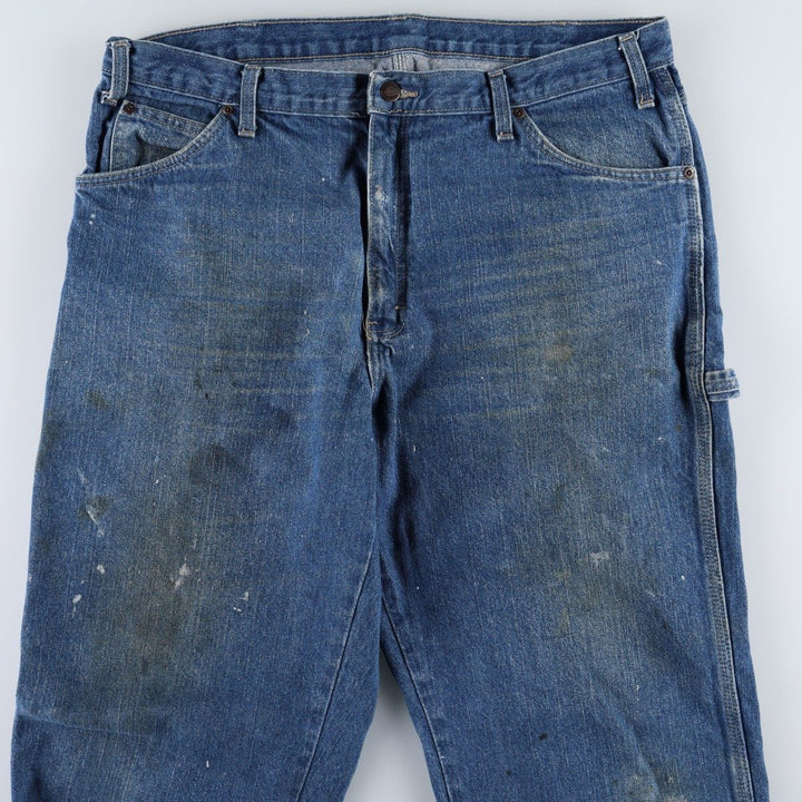 Dickies denim painter pants for men, equivalent to W39 cotton blue type Vintage Second Hand