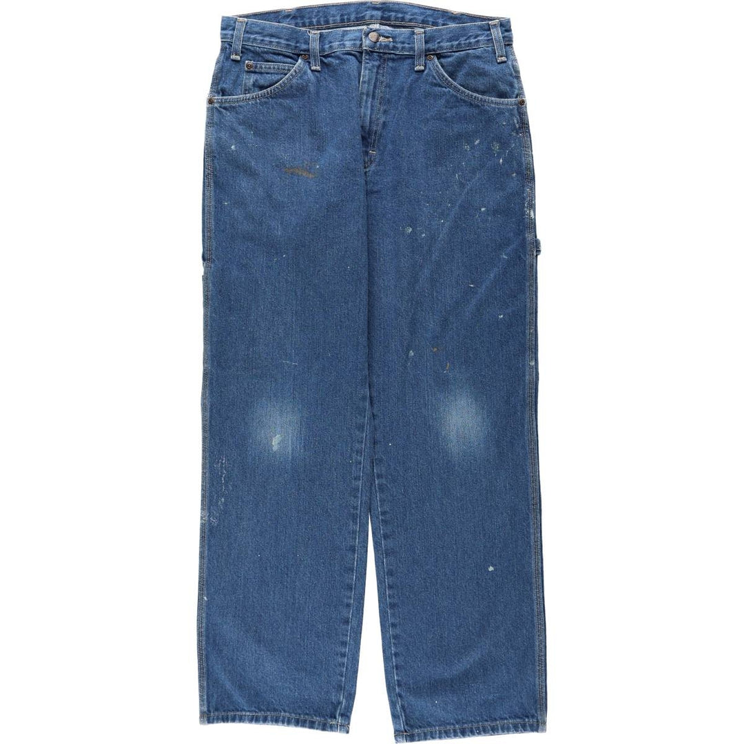 Dickies denim painter pants for men, equivalent to W34 cotton blue type Vintage Second Hand