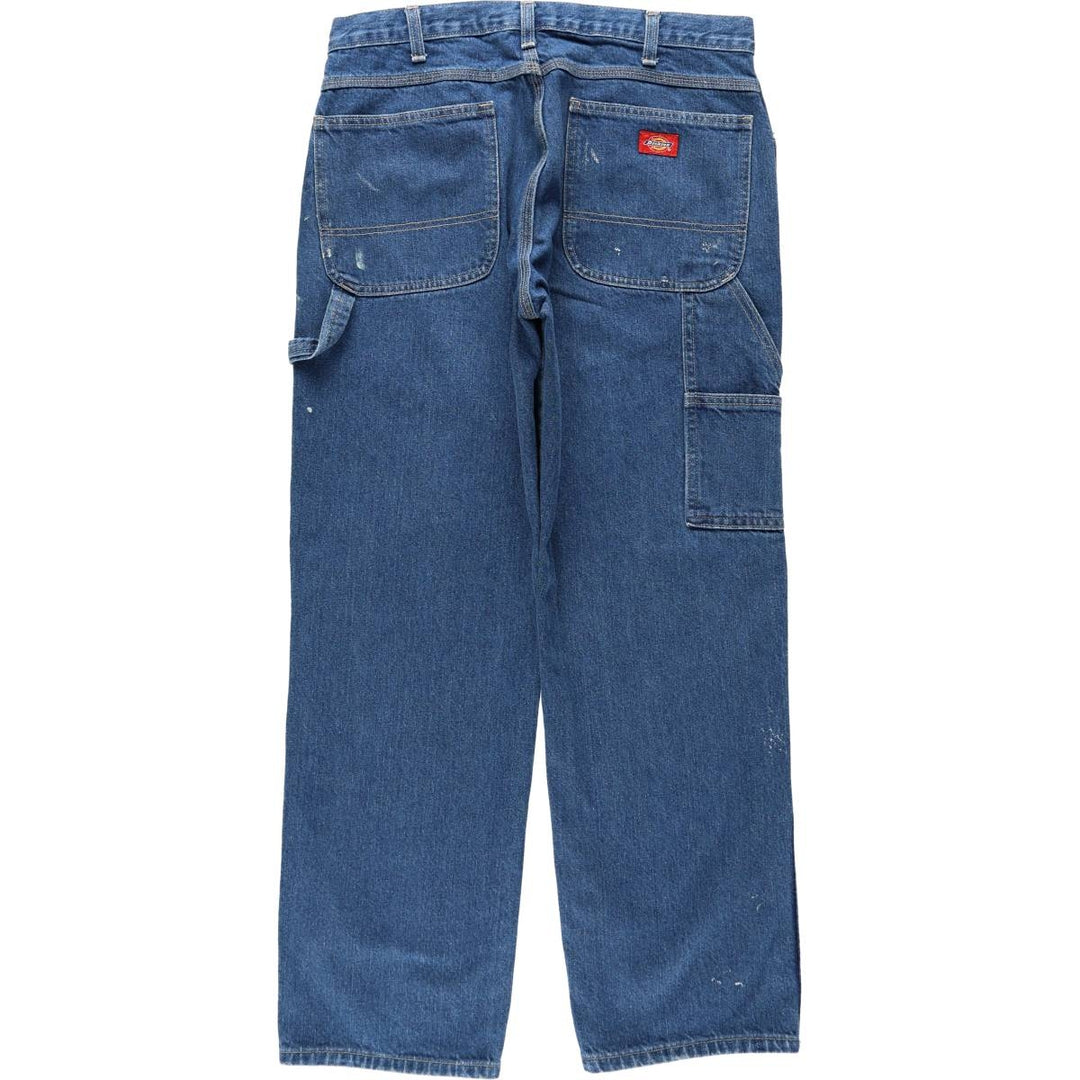 Dickies denim painter pants for men, equivalent to W34 cotton blue type Vintage Second Hand