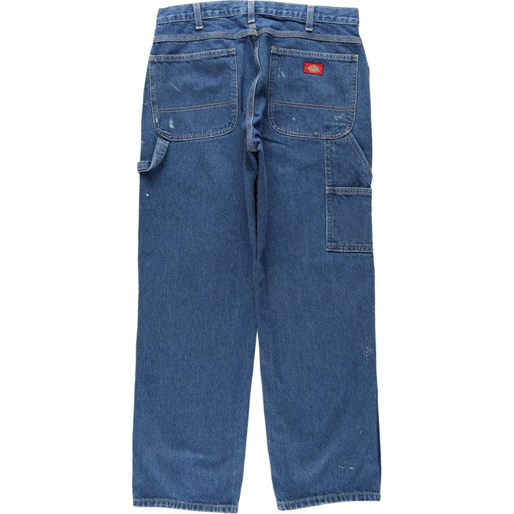 Dickies denim painter pants for men, equivalent to W34 cotton blue type Vintage Second Hand