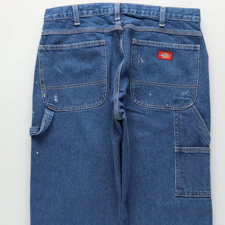 Dickies denim painter pants for men, equivalent to W34 cotton blue type Vintage Second Hand