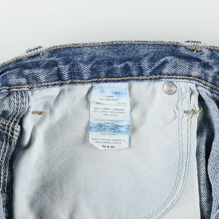 Dickies denim painter pants for men, equivalent to W33 cotton blue type Vintage Second Hand