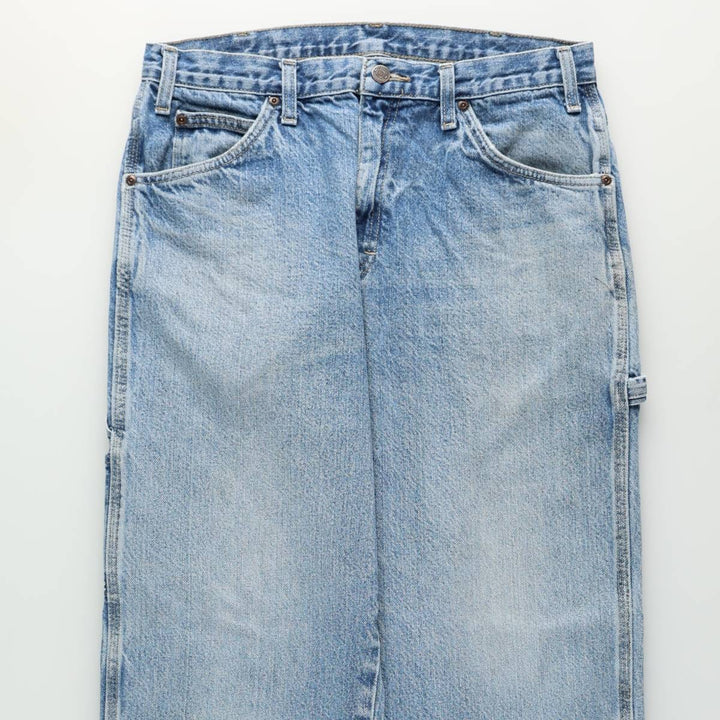 Dickies denim painter pants for men, equivalent to W33 cotton blue type Vintage Second Hand