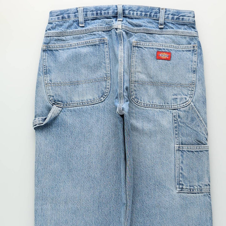 Dickies denim painter pants for men, equivalent to W33 cotton blue type Vintage Second Hand
