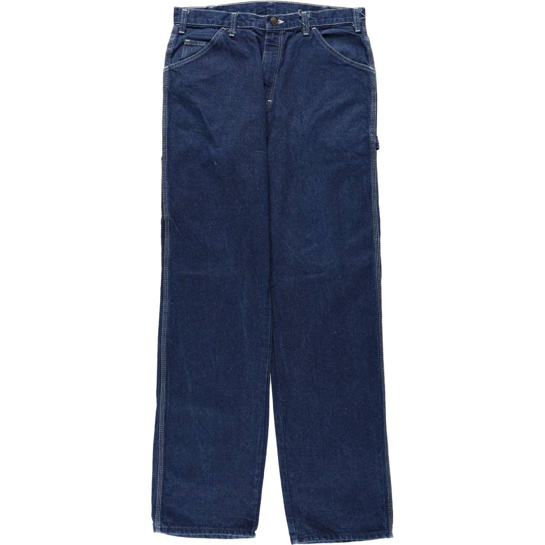 Dickies denim painter pants for men, equivalent to W34 unclear blue type Vintage Second Hand