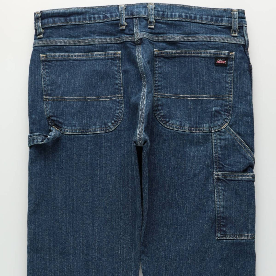 Dickies denim painter pants for men, equivalent to W37 cotton blue type Vintage Second Hand