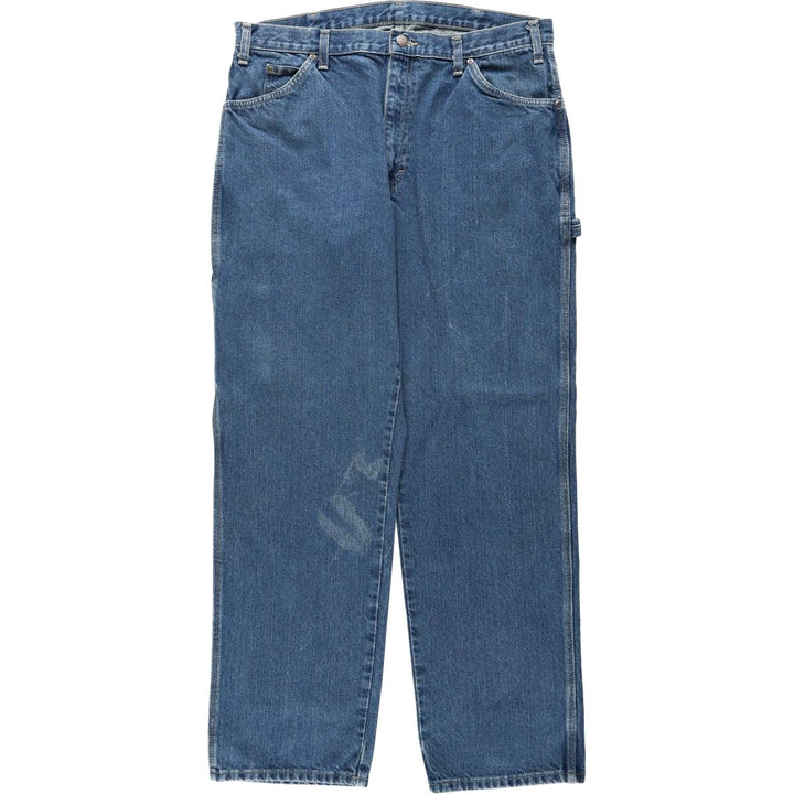 Dickies denim painter pants for men, equivalent to W37 cotton blue type Vintage Second Hand